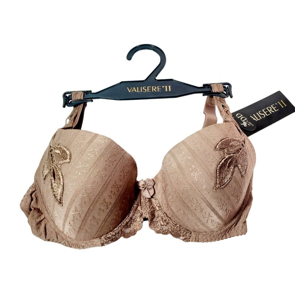 Floral Bra  NWT 32DD Gold Beige